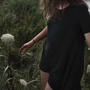 🔴SOLD🔴  black brandy melville t-shirt dress